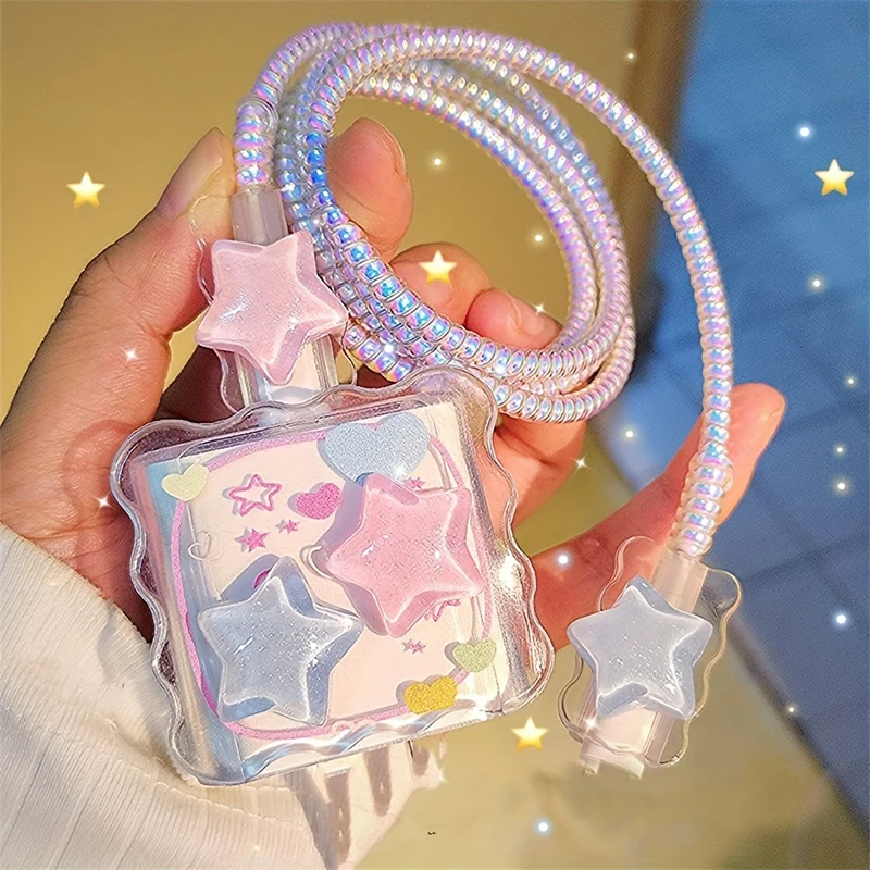 Phone Accessories Aesthetic - Kawaii süße 3D Stern Liebe Herz