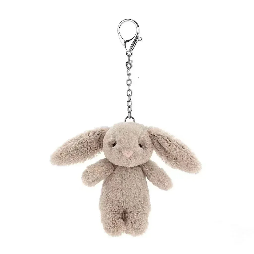 Phone Accessories Toys - Niedliche Cartoon-Hasen-Schlüsselanhänger mit Pompon, Trinket-Spielzeug, Mädchen-Taschenanhänger,