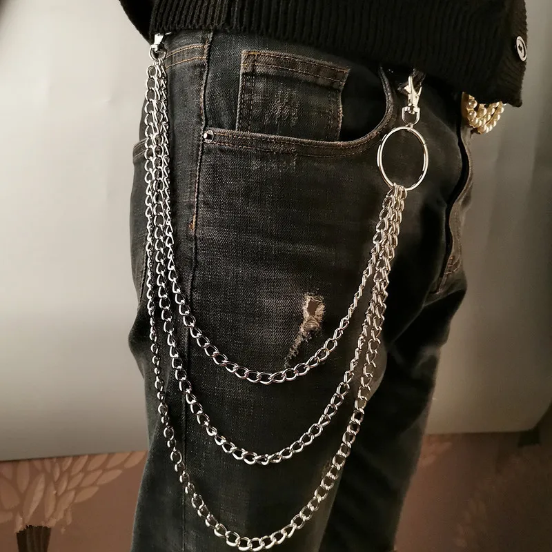 Phone Accessories For Men - Mehrschichtige Metall-Gürtelkette Punk-Haken Metall-Gürteltasche Schlüsselanhänger Schmuck