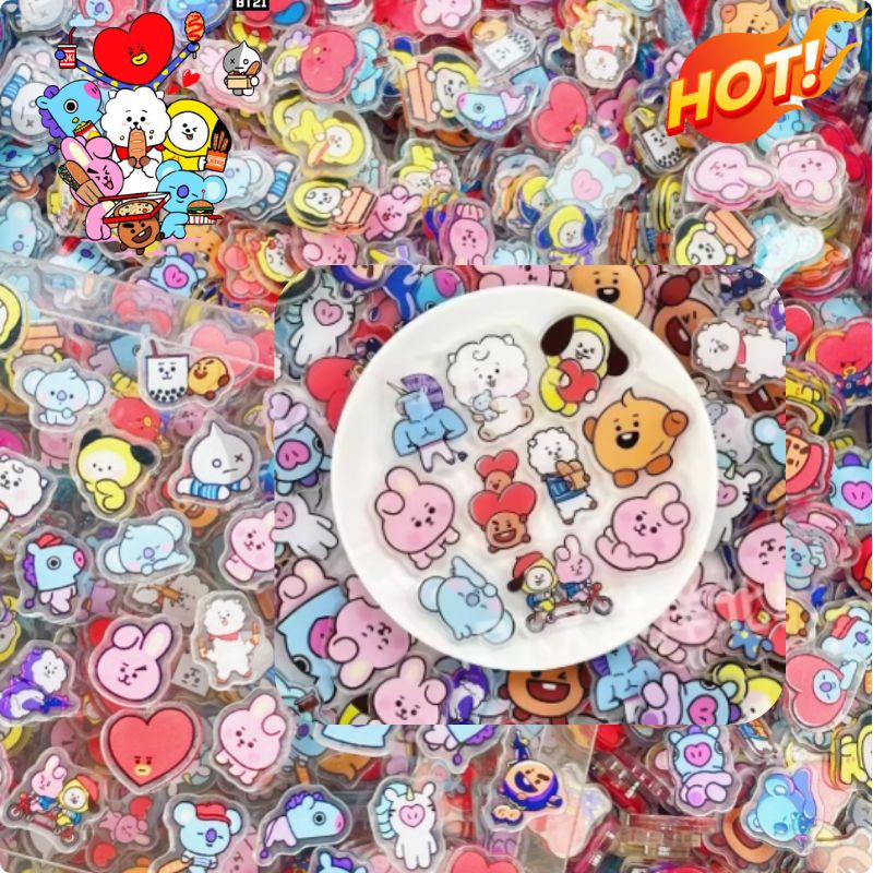 Phone Accessories Toys - 100 Mini BT21 Acrylplatten DIY-Zubehör zum