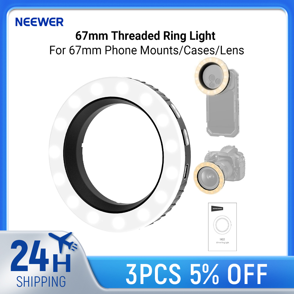 Led Flash Case - NEEWER Basics 67mm Ringlicht mit Gewinde