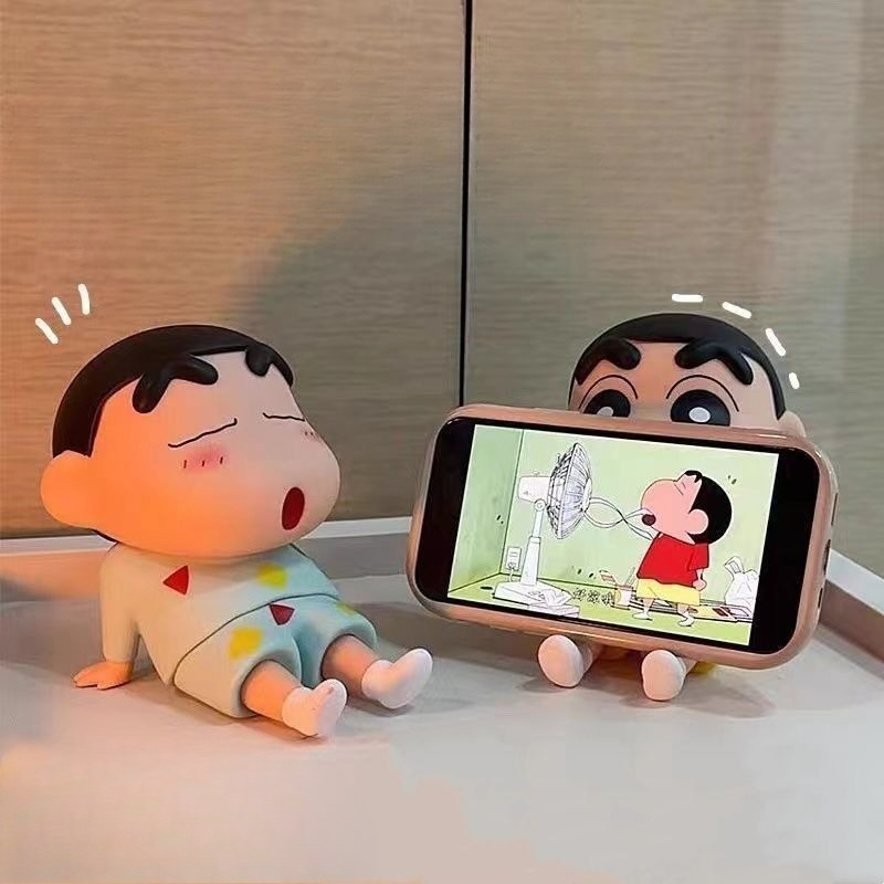 Phone Accessories Toys - Crayon Shin-chan Japanische Anime-Handyhalterung, faule Figur,