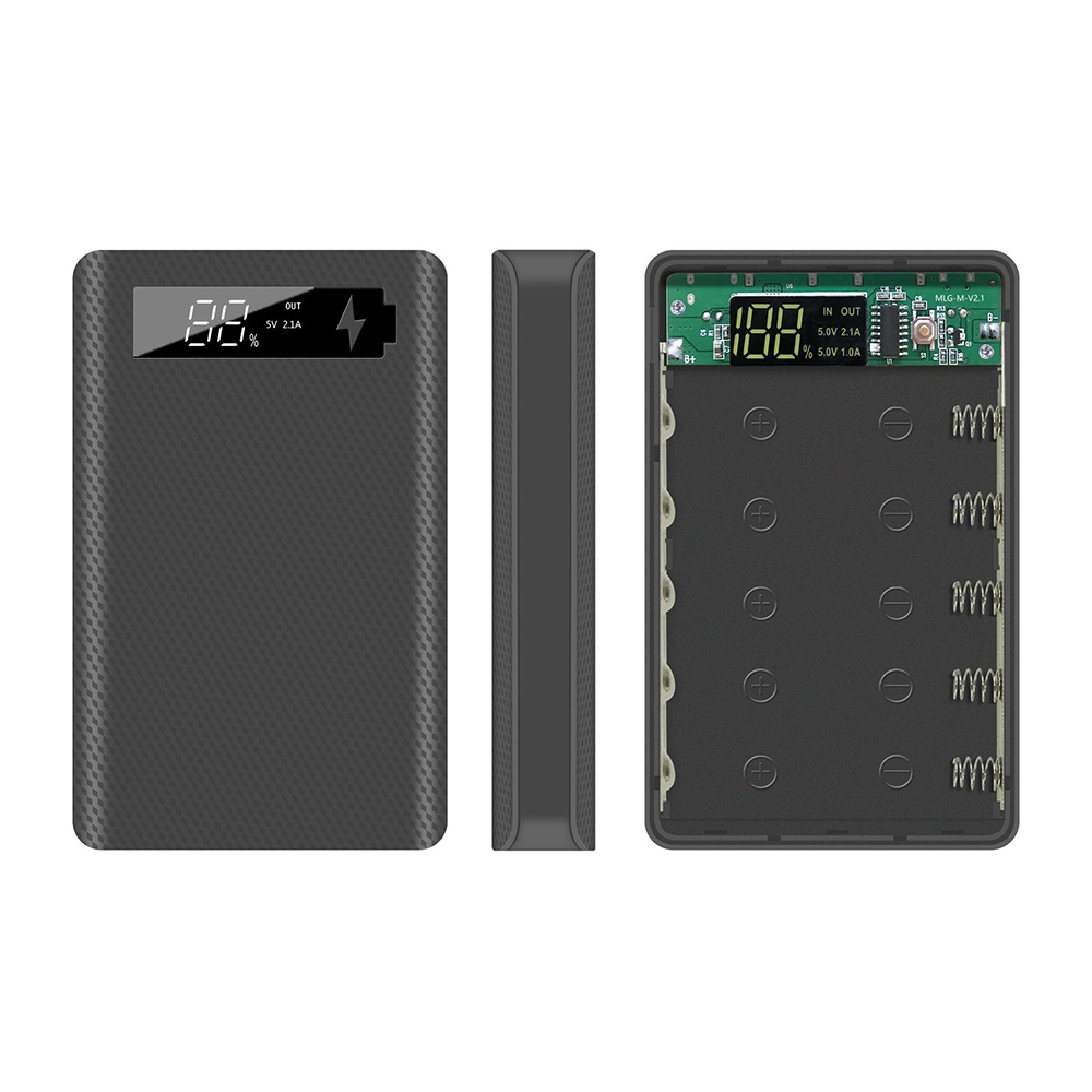Led Flash Case - DIY Power Bank Fall 5*18650 Batterie
