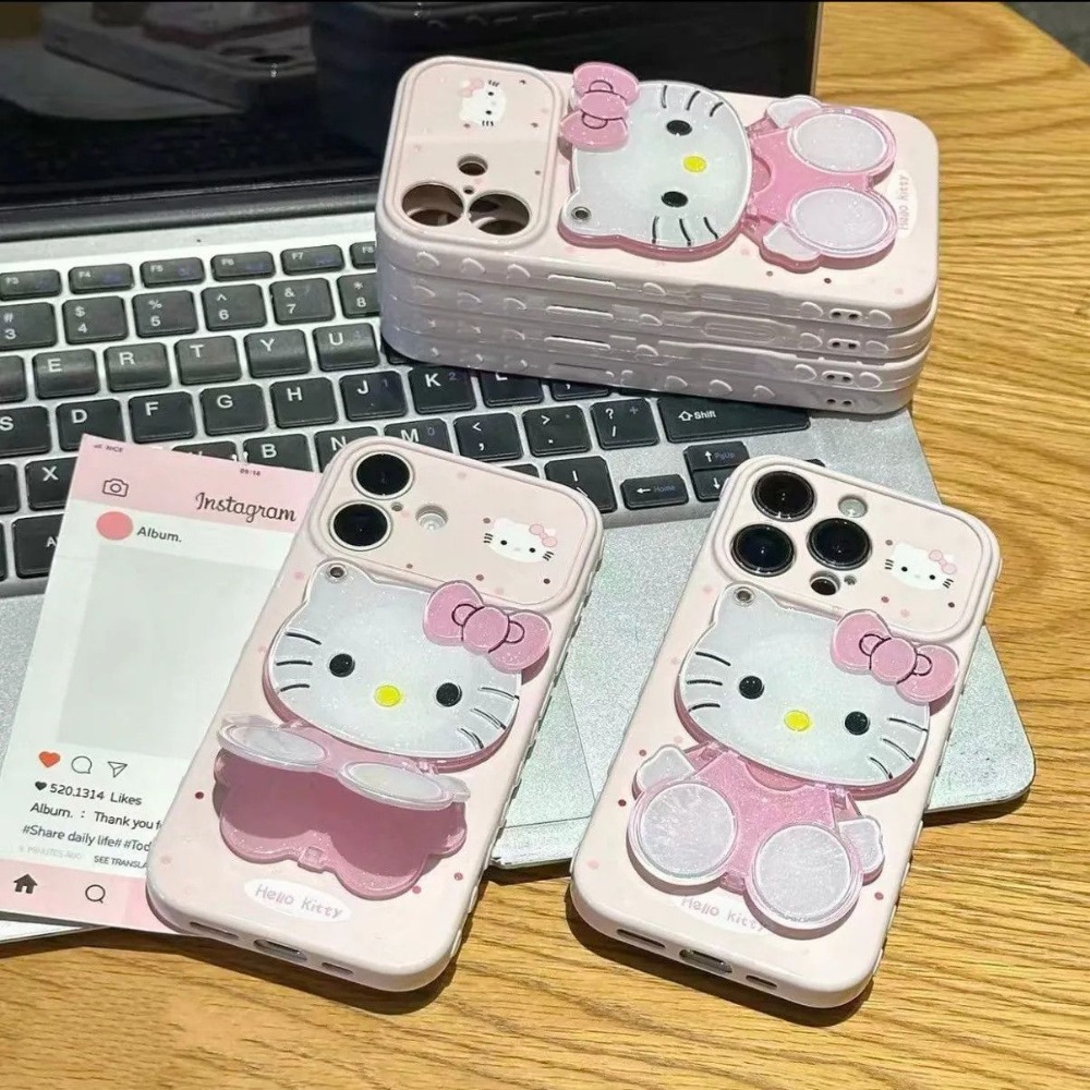 Phone Accessories Box Set - Kreative Anime-Handyhülle mit Halterung für iPhone