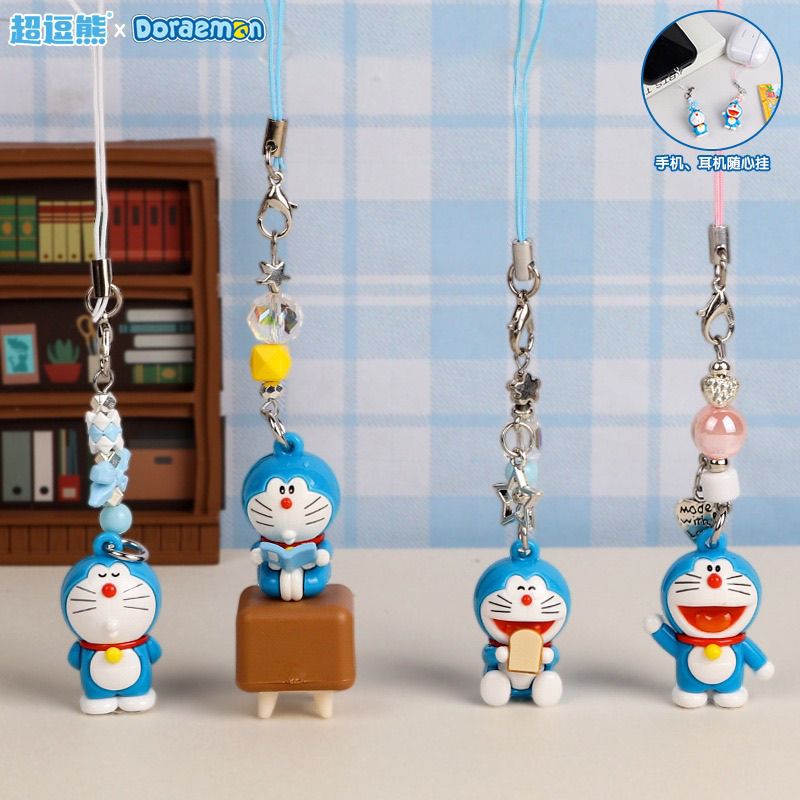 Phone Accessories Chain - Doraemon Puppen-Schlüsselanhänger Kreativer Katzen-Anhänger Handykette Rucksack-Kopfhörer-Charm