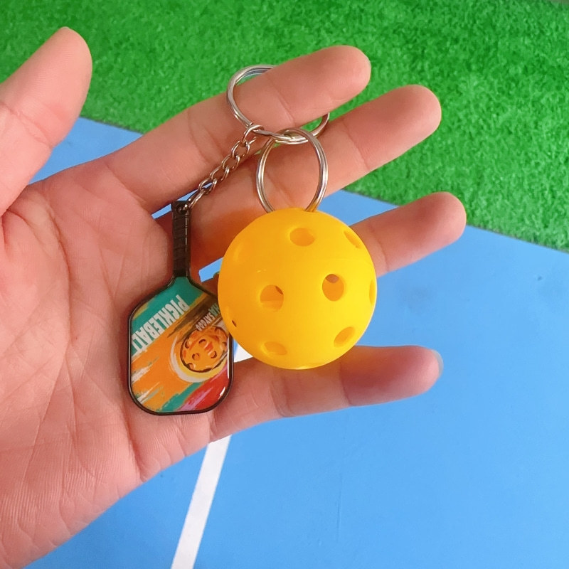 Phone Accessories Toys - Mini-Pickleball-Anhänger, Mini-Schläger-Accessoire, Handy-Schlüsselanhänger, Kinder-Spielzeug Pickleball-Anhänger