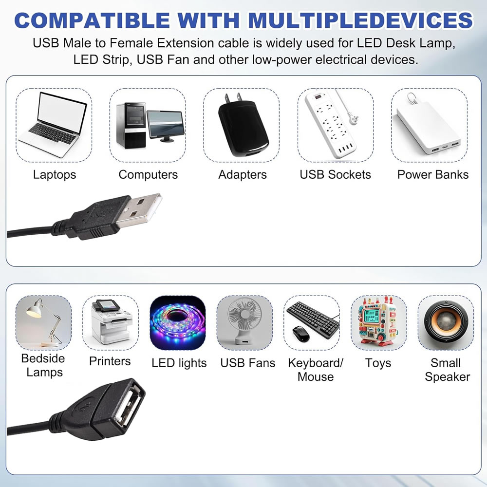 1 m/2 m USB-Verlängerungskabel – Led Flash Case Bewertung und Preis
